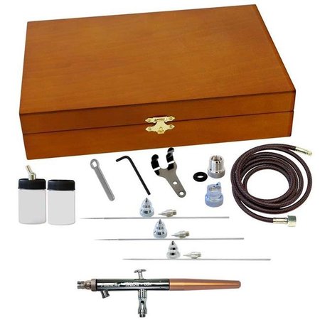 PAASCHE AIRBRUSH Paasche Airbrush TS-4WC TS Airbrush in Wood Case with 4 Head Sizes TS-4WC